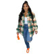 Autumn And Winter Popular Loose Plaid Shirt Jacket