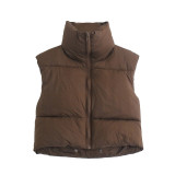 Fashionable Thin Down Cotton Thickened Warm Vest