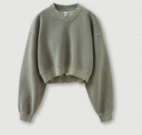 2023 Vintage Washed Velvet V-neck Sweatshirt