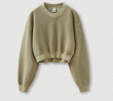 2023 Vintage Washed Velvet V-neck Sweatshirt