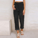 Casual Corduroy Loose High-waisted Wide-leg Pants