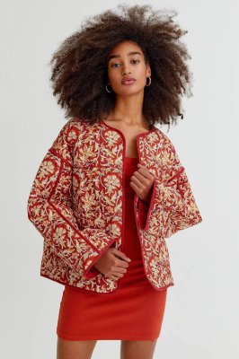 Fashionable Casual Printed Cotton Jacket
