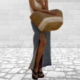 Fashionable Irregular Waist Denim Long Skirt