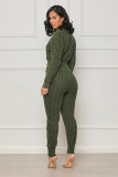 Fashionable Round Neck Long Sleeve Printed Two-piece Set