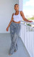 Ripped Casual Denim Straight Trousers