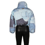 Fashion Jacket Denim Printed Cotton Jacket