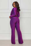 New Elegant Long-sleeved Tops And High-waisted Trousers Casual Two-piece Set