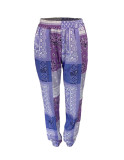 Casual Sports Paisley Cashew Loose Trousers