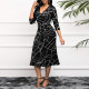 Elegant Plus Size V-neck Dress