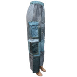 Fashionable Large Pocket Three-dimensional Accordion Bag Pants