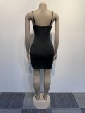 Sexy Hot Diamond See-through Elastic Suspender Dress