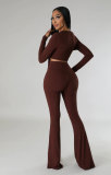 Fashionable Long-sleeved Two-piece Set