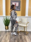 Fashionable And Sexy High-elastic Denim Casual Two-piece Set