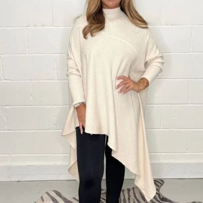 New Solid Color High Collar Long Sleeve Knitted Comfortable Top