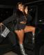 New Fashionable Long-sleeved Stretch Perm Diamond Denim Two-piece Set