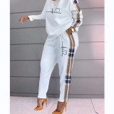 Autumn And Winter Casual And Comfortable Printed Long-sleeved Trousers Two-piece Set