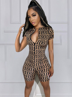 Sexy Fashion Printed Waist-slimming One-piece Pants