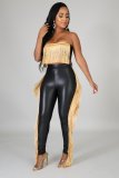 Sexy Bust-hugging Tassel Slim-fit Trousers Two-piece Set