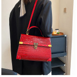 New Crocodile Pattern Handbag Fashionable Classic Shoulder Crossbody Bag