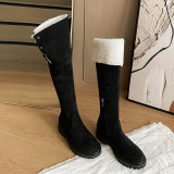 Autumn And Winter Thick-soled Over-the-knee Plus Fleece Boots