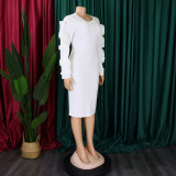 Stylish And Elegant Plus Size Long Sleeve Dress