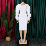 Stylish And Elegant Plus Size Long Sleeve Dress