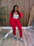 Spliced Plus Velvet Casual Sports Hooded Two-piece Set
