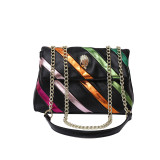 New Versatile Eagle Head Striped Shoulder Chain Crossbody Bag