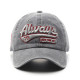 Fashionable Washed Distressed Letter Embroidered Cap