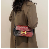 New Fashionable Crocodile Pattern Shoulder Crossbody Bag For Women