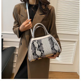 Fashionable Crocodile Pattern Shell Bag Hand-held Shoulder Crossbody Bag