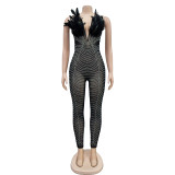 Fashionable And Sexy Mesh Jumpsuit