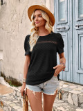 Fashionable Casual Solid Color Short-sleeved T-shirt