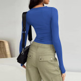2024 Casual Long Sleeve Spring Slim T-shirt