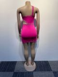 Sexy Hot Rhinestone Elastic Bandeau Hip Dress