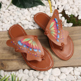 Colorful Flat Flip-flops Butterfly Personalized Beach Sandals