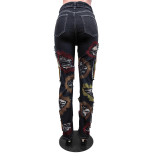 New Style Embroidered Ripped Fashion Jeans