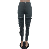 Hot Selling Multi-pocket Pants Casual Stretch Jeans