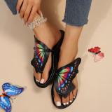 Colorful Flat Flip-flops Butterfly Personalized Beach Sandals