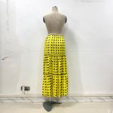 Fashionable Polka Dot Multi-layered Loose Skirt With Wide Hem