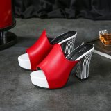2024 Fashionable Thick Heel Fish Mouth Sandals