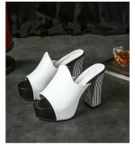 2024 Fashionable Thick Heel Fish Mouth Sandals