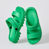 5cm High Heel Sandals Double Strap Outdoor Slippers