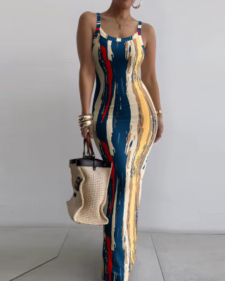 Fashionable Sexy Suspender Slim Tight Dress