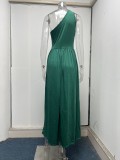 Sexy Off-shoulder Sleeveless High-waist Slit Dress