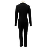 Zipper Long Sleeve Sexy Fashion Slim Fit Women's Jumpsuit