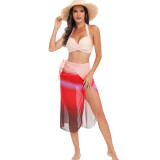 2024 Sexy Bikini Mesh Skirt Three-piece Set