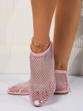Fishnet Socks Hollow Low Heel Flat Sandals