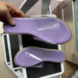 2024 Fashionable Flat Metal Edge Sandals