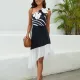 Belly-covering One-piece Swimsuit + Beach Skirt Set
